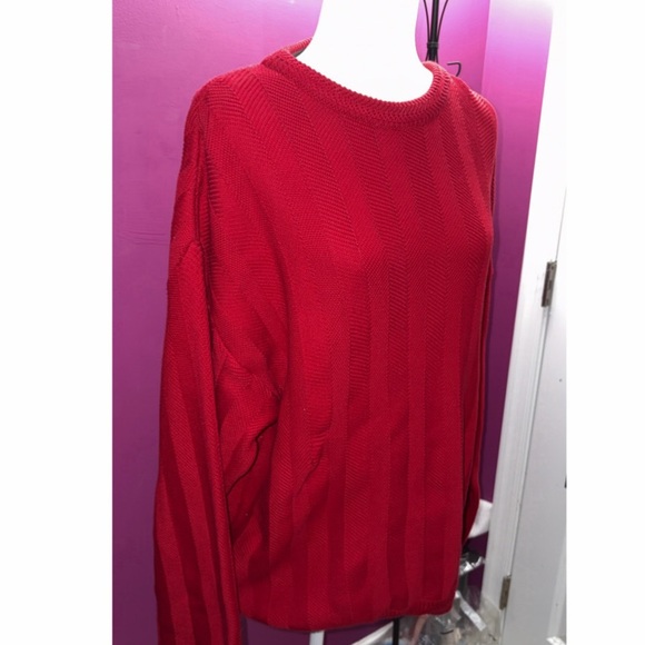 MENS Hand Framed Chaps Ralph Lauren Red Sweater - Picture 4 of 6